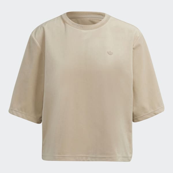 Brown Adicolor Velour Boxy T-Shirt IZQ50