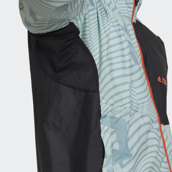 zelená Bunda Terrex Trail Running Printed Wind JMM04