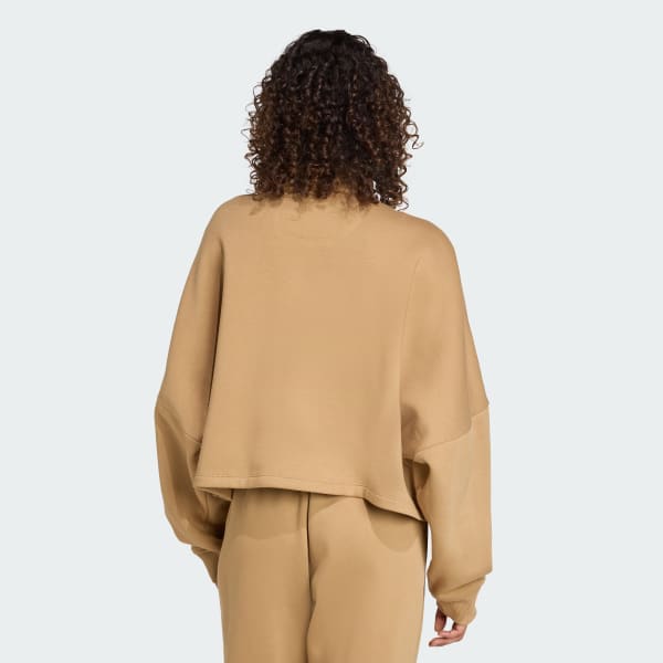 Marron Sweat-shirt molleton zip 1/2 Essentials