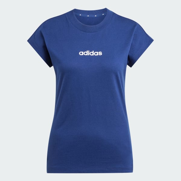 Blue Essentials Linear Cotton Tee