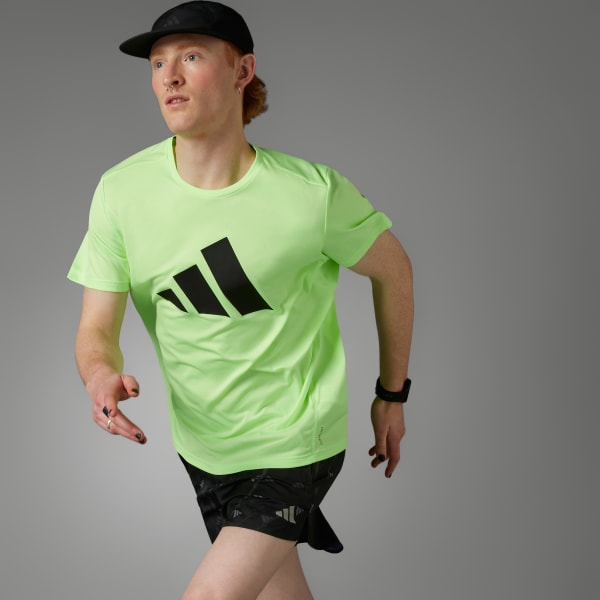 Neon green adidas shirt top