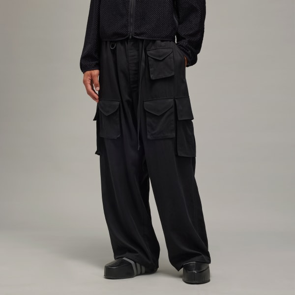 Black Y-3 Refined Wool Cargo Pants