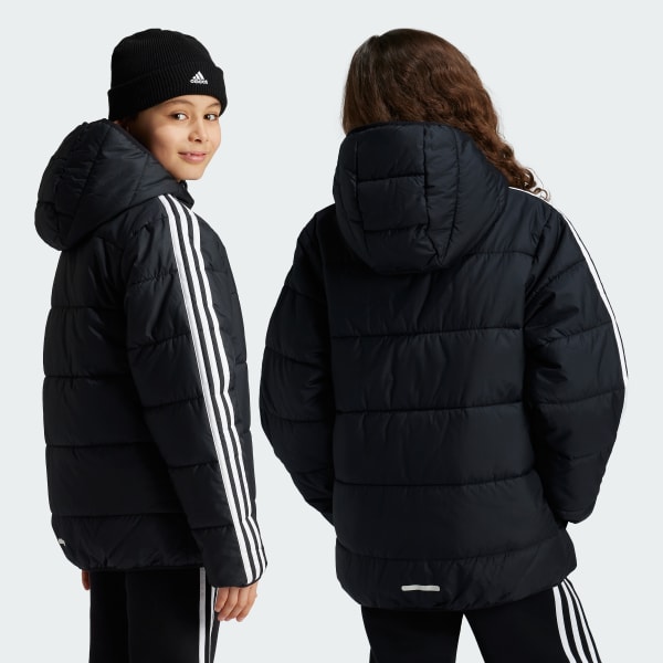 Adidas originals tlrd three stripe duster coat in black on sale