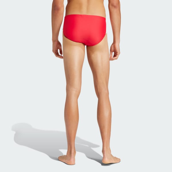 Rouge Slip de bain 3 bandes