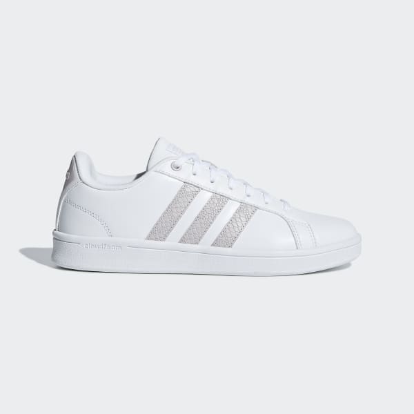 white adidas leather shoes