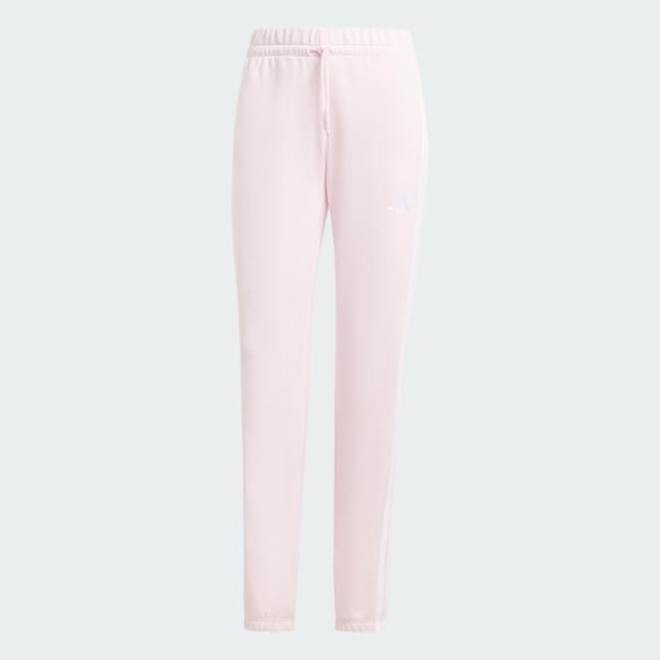 Pink Essentials 3-Stripes French Terry Cuffed Joggers
