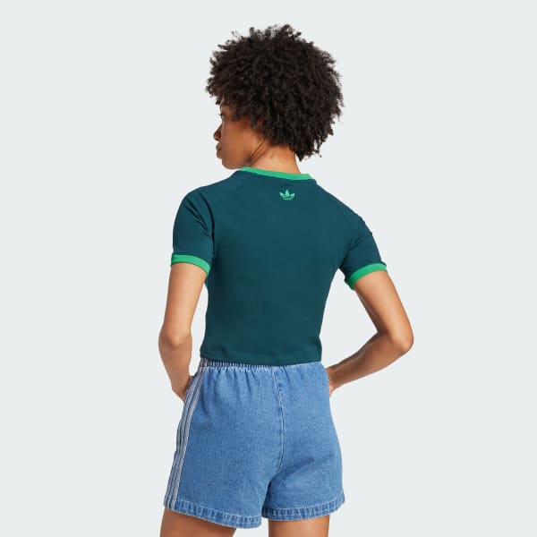 สีเขียว เสื้อเบบี้ทีพิมพ์ลาย Crest