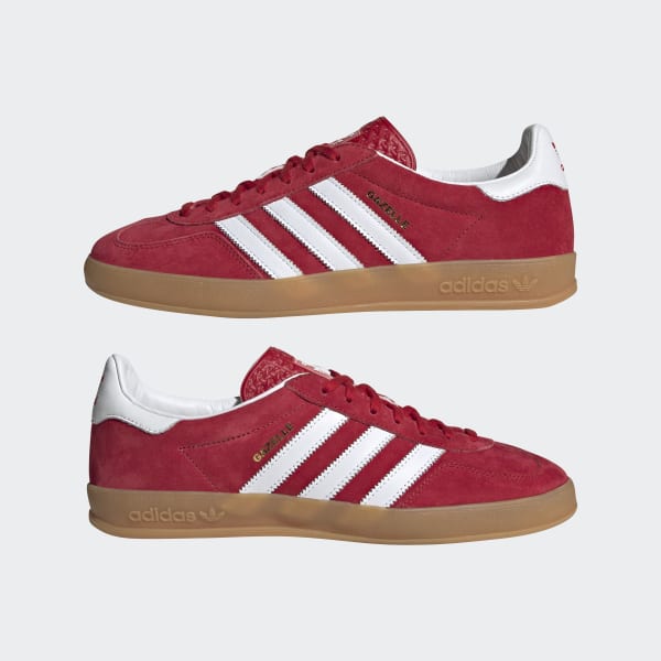 Yellow red adidas gazelle