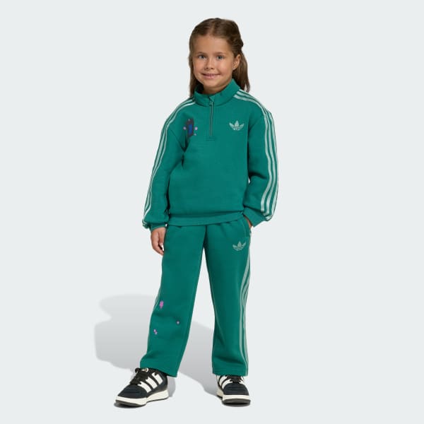 Verde CONJUNTO TOP DE CUELLO REDONDO ADIDAS MINECRAFT HOLGADO