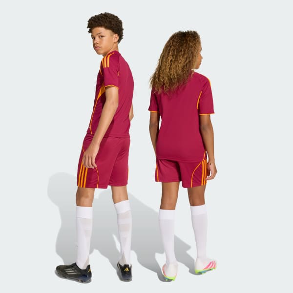 Burgundy AS Roma 25/26 hjemmeshorts junior