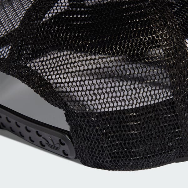Nero BERRETTO TRUCKER IN MESH CON PERLINE
