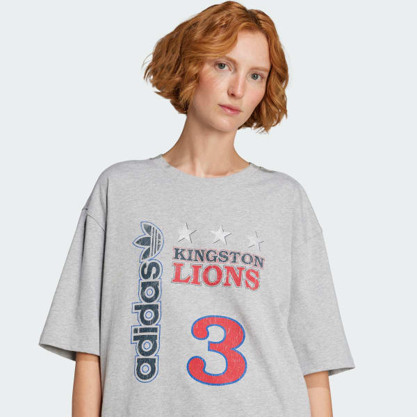 アディダス レトロ ライオン半袖Tシャツ - グレー | アディダス ジャパン