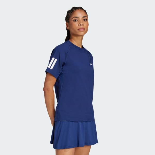 Blau Club 3-Streifen Tennis CLIMACOOL T-Shirt