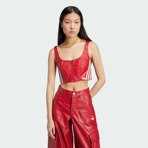 Vermelho Top Faux Leather Adilenium Season 3 Vintage