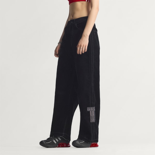 ブラック アディブレイク 起毛ツイル パンツ