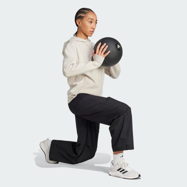 Beige Designed 4 Training Full-Zip Hooded Sweatshirt