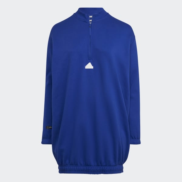 Bla Half-Zip Plus Size sweater kjole TV888