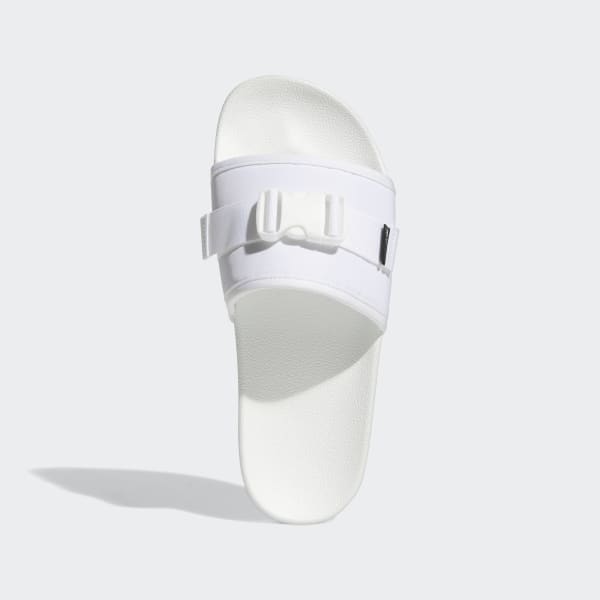 White Adilette Slides