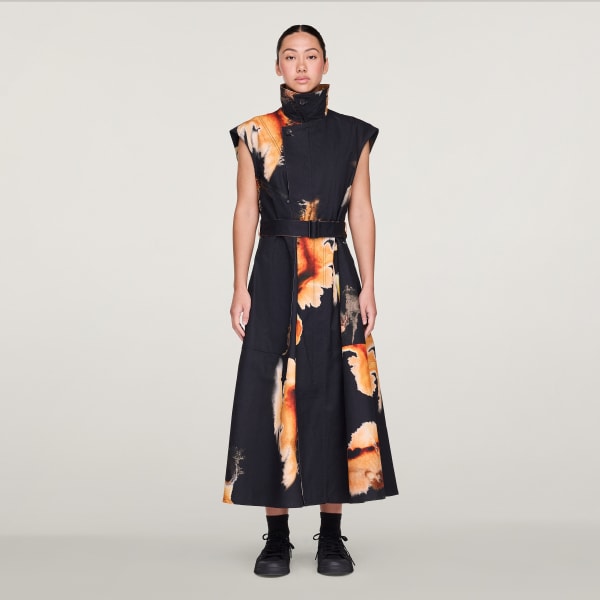 Siyah Y-3 AOP UT Twill Elbise