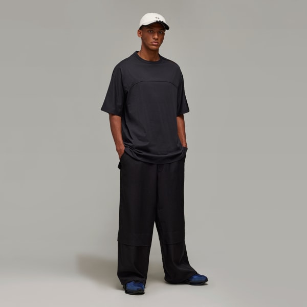 Black Y-3 Mesh 3-Stripes Short Sleeve Tee