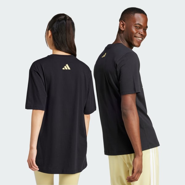 Negro Polera Lounge Verbiage Estampada