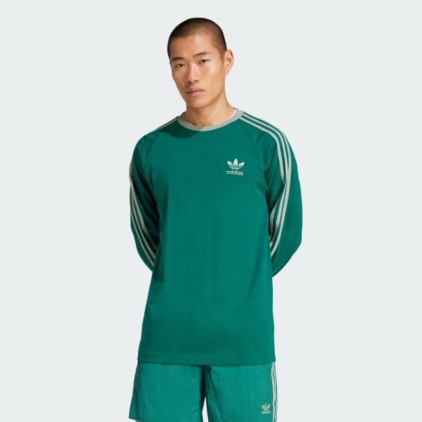 Green Adicolor Classics 3-Stripes Long Sleeve Long-Sleeve Top