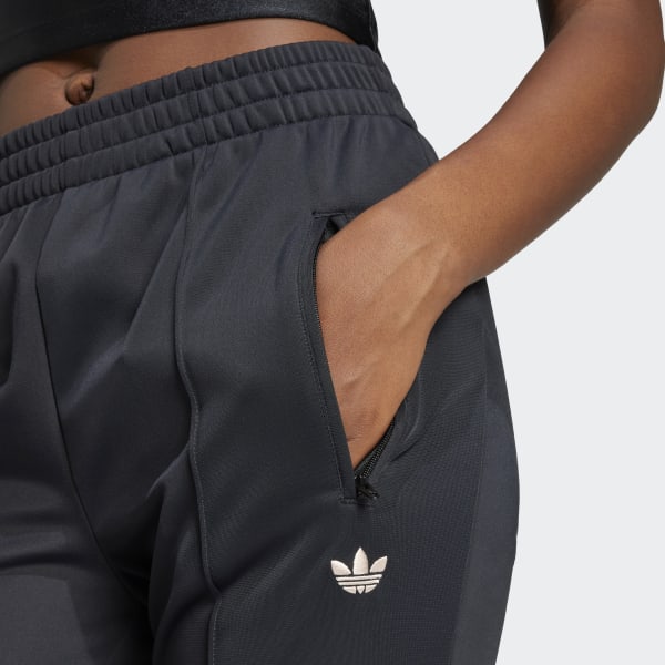 ★★Adairs★★ 3S Flared Firebird Track Pants Black JJ0934 adidas 3-Stripes Flared Firebird Track Pants - Black