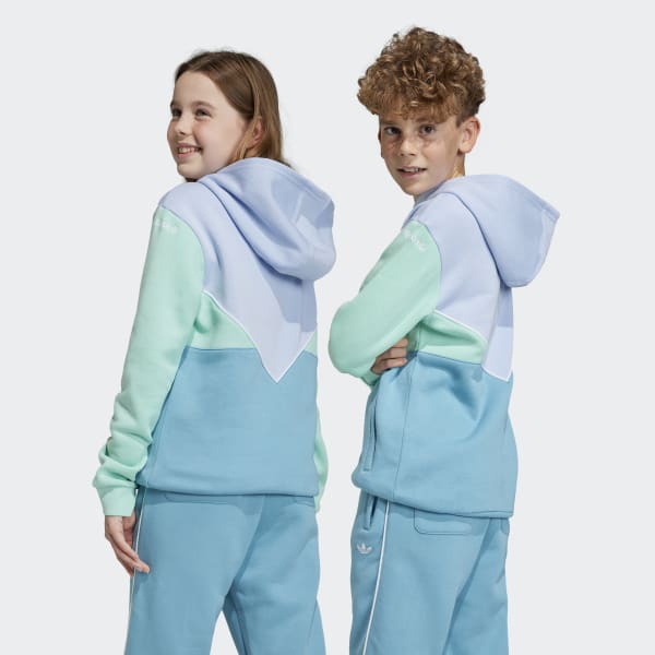 Azul Polera con Capucha Adicolor