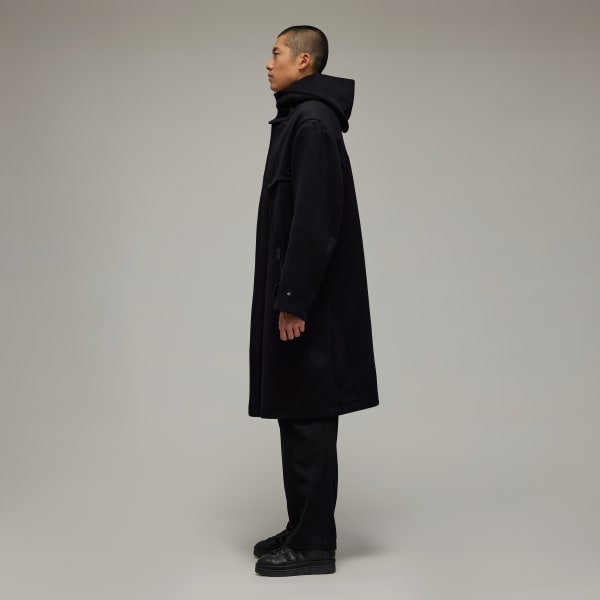 Black Y-3 울 코트