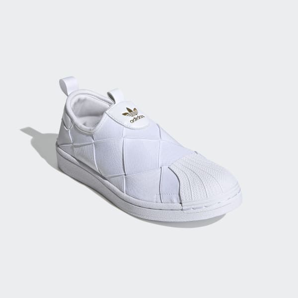 adidas superstar slip on shoes white