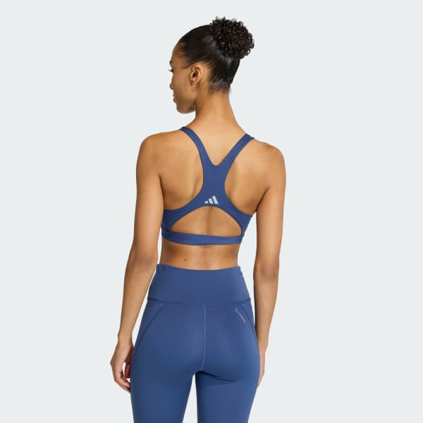 Azul Top Esportivo Suporte Alto Optime Essentials Workout