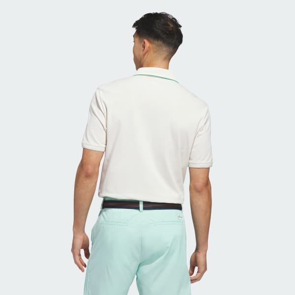Blanco Playera Polo Originals TWISTKNIT TRIFOLIO con Abertura en el Pecho
