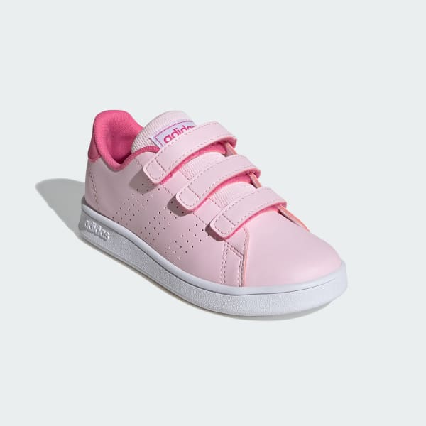Pink Advantage Court Lifestyle Hook-and-Loop Shoes