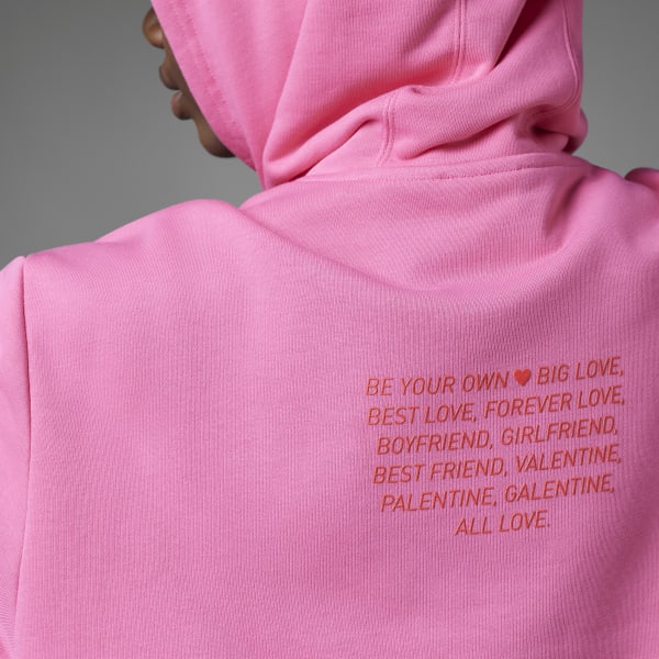 Rosado Polera con Capucha Día de San Valentín