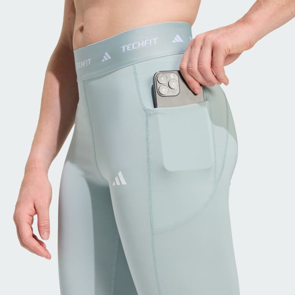 Πράσινο Techfit Stash Pocket Full-Length Leggings