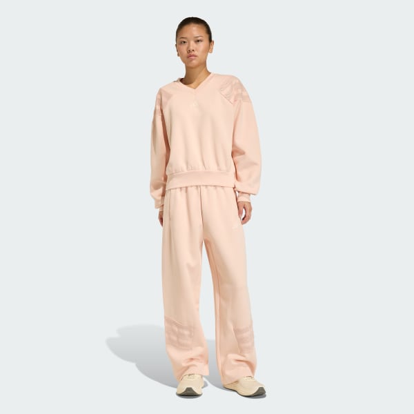 Pembe FUTURE ICONS THREE STRIPES AÇIK PAÇA EŞOFMAN ALTI