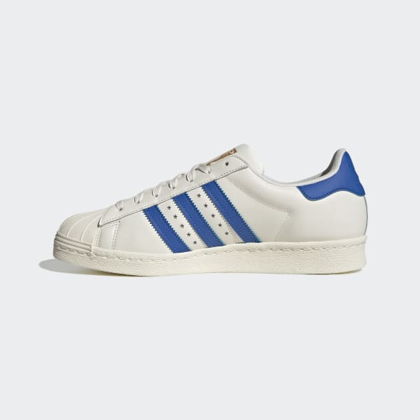 Adidas superstar outlet 80s white blue
