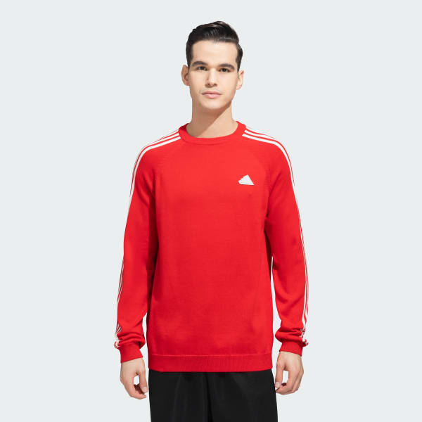 Red adidas Crewneck Sweater