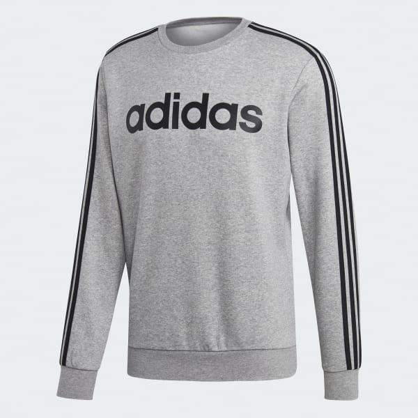 adidas Essentials 3-Stripes Sweatshirt - Grey | adidas US