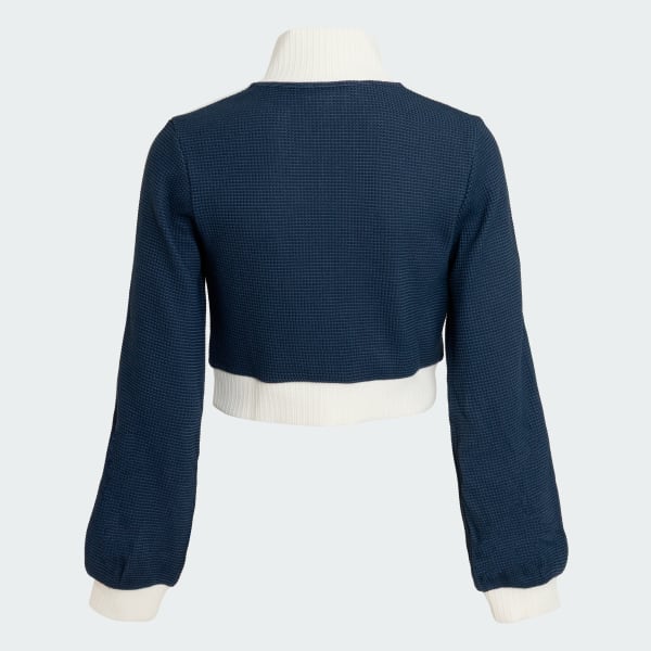 Blue CROP TRACK TOP