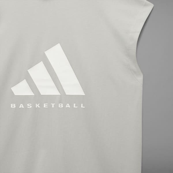 adidas Basketball Sleeveless Tee - White