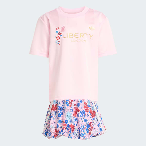 Rosa COMPLETO GONNA E T-SHIRT adidas Originals x Liberty London