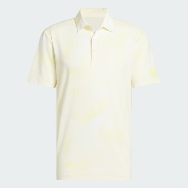 adidas Ultimate365 Printed Mesh Polo Shirt - Yellow | Free