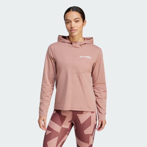Pink Terrex Multi Climacool Hooded Long Sleeve Top