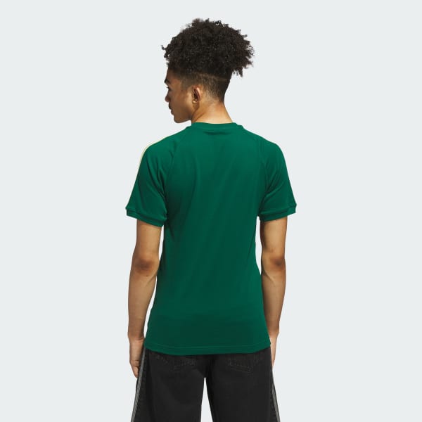 สีเขียว เสื้อยืด 3-Stripes Panel