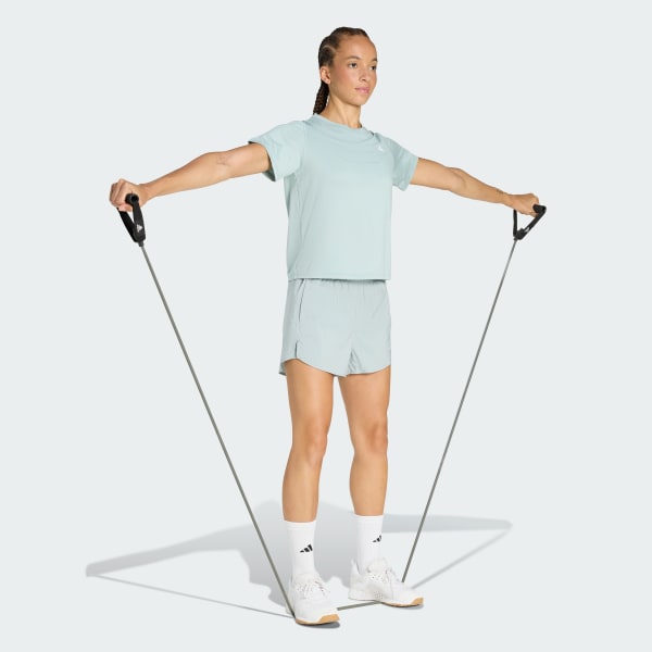 Verde Remera Workout Essentials de Cuello Redondo