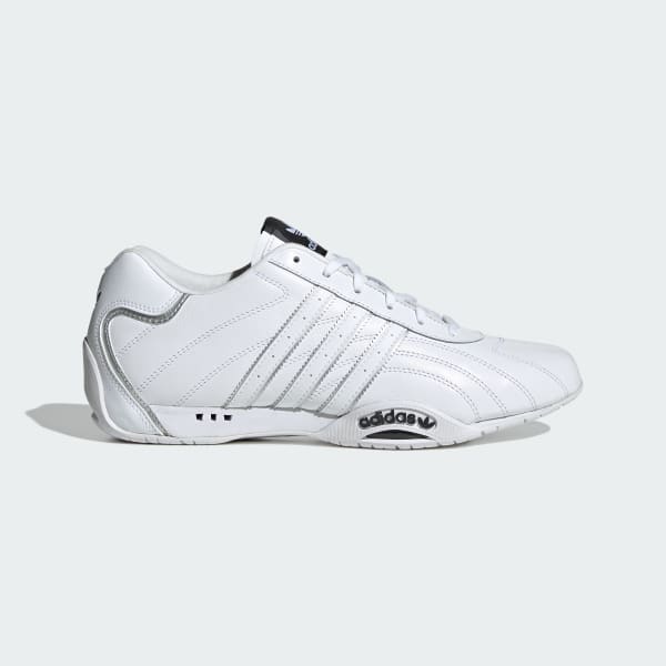 White Adi Racer Lo Shoes
