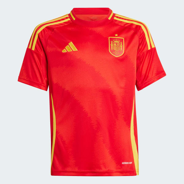 สีแดง เสื้อฟุตบอลชุดเหย้า Spain 24 สำหรับเด็ก