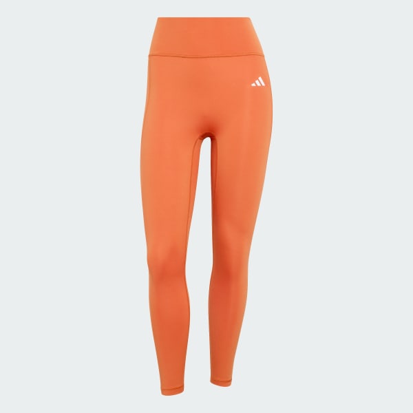 Orange Optime Essentials Låg linning Söm 7/8 Leggings