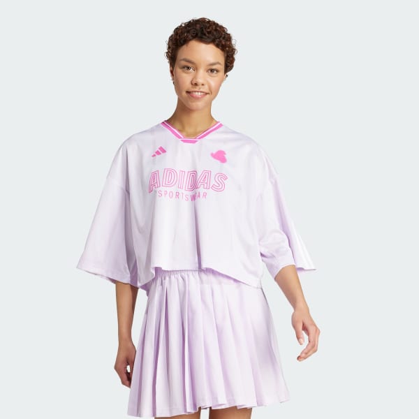 Paars Tiro Cut 3-Stripes Oversized Jersey